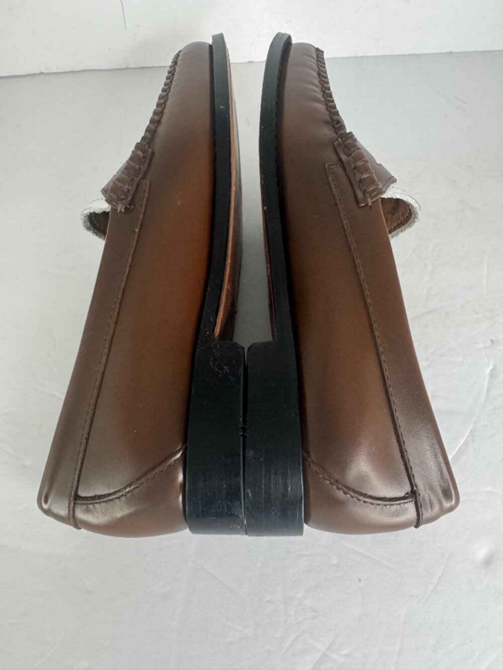 G.H. Bass Weejuns Whitney Two Tone Brown White Penny Loafers Size 5.5 NEW - Picture 6 of 7